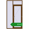 Ціноутворення Вхідні двері 1400x2500 мм REHAU Euro-Design 60 WALNUT ззовні. Ціна: €834.13