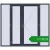 Ціноутворення Вхідні двері 2400x2100 мм REHAU Brillant-Design ANTHRACITE_GREY_STRUKTURAL з двох сторін. Ціна: ₴71,052.36