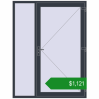 Ціноутворення Вхідні двері 1600x2100 мм REHAU SYNEGO ANTHRACITE_GREY_STRUKTURAL з двох сторін. Ціна: $1,120.59