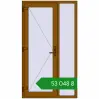 Ціноутворення Вхідні двері 1150x2030 мм REHAU SYNEGO GOLDEN OAK з двох сторін. Ціна: ₴53,048.39