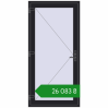Ціноутворення Вхідні двері 1000x2050 мм REHAU Euro-Design 60 BLACK_ULTI-MATT з двох сторін. Ціна: ₴26,082.64