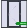Ціноутворення Вхідні двері 2000x2100 мм REHAU SYNEGO ANTHRACITE_GREY_STRUKTURAL з двох сторін. Ціна: ₴69,665.80