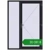 Ціноутворення Вхідні двері 1500x2100 мм REHAU Euro-Design 60 BLACK_ULTI-MATT з двох сторін. Ціна: ₴30,080.57