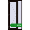Ціноутворення Вхідні двері 1000x2050 мм REHAU Euro-Design 60 BLACK_BROWN з двох сторін. Ціна: ₴29,455.31