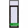 Ціноутворення Вхідні двері 900x2600 мм REHAU Brillant-Design BLACK_BROWN з двох сторін. Ціна: ₴35,232.65