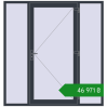 Ціноутворення Вхідні двері 2000x2100 мм REHAU Brillant-Design ANTHRACITE_GREY_STRUKTURAL з двох сторін. Ціна: ₴46,971.04