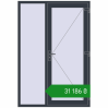 Ціноутворення Вхідні двері 1400x2050 мм REHAU Euro-Design 60 ANTHRACITE_GREY_STRUKTURAL з двох сторін. Ціна: ₴31,185.72
