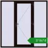 Ціноутворення Вхідні двері 2000x2000 мм REHAU Euro-Design 60 BLACK_BROWN з двох сторін. Ціна: ₴37,866.79