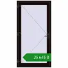 Ціноутворення Вхідні двері 1050x2050 мм REHAU Euro-Design 60 BLACK_BROWN з двох сторін. Ціна: ₴25,645.28