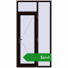Ціноутворення Вхідні двері 1200x2300 мм REHAU Euro-Design 60 BLACK_BROWN з двох сторін. Ціна: $663.98