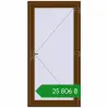 Ціноутворення Вхідні двері 1000x2000 мм REHAU Euro-Design 60 WALNUT з двох сторін. Ціна: ₴25,806.24
