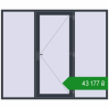 Ціноутворення Вхідні двері 2500x2100 мм REHAU Euro-Design 60 ANTHRACITE_GREY_STRUKTURAL з двох сторін. Ціна: ₴43,177.43