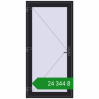 Ціноутворення Вхідні двері 1000x2050 мм REHAU Euro-Design 60 BLACK_ULTI-MATT з двох сторін. Ціна: ₴24,343.79