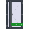 Ціноутворення Вхідні двері 1200x2100 мм REHAU Euro-Design 60 ANTHRACITE_GREY_STRUKTURAL з двох сторін. Ціна: ₴45,278.01