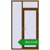 Ціноутворення Вхідні двері 1400x2500 мм REHAU Euro-Design 60 WALNUT ззовні. Ціна: €834.13
