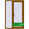 Ціноутворення Вхідні двері 1300x1950 мм REHAU Euro-Design 60 GOLDEN OAK з двох сторін. Ціна: $758.93
