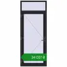 Ціноутворення Вхідні двері 1000x2500 мм REHAU Brillant-Design BLACK_ULTI-MATT з двох сторін. Ціна: ₴34,026.53