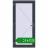 Ціноутворення Вхідні двері 1010x2110 мм REHAU Brillant-Design ANTHRACITE_GREY_STRUKTURAL з двох сторін. Ціна: ₴29,642.38