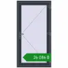 Ціноутворення Вхідні двері 980x1900 мм REHAU Euro-Design 60 ANTHRACITE_GREY_STRUKTURAL з двох сторін. Ціна: ₴26,086.04