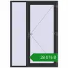 Ціноутворення Вхідні двері 1500x2100 мм REHAU Euro-Design 60 ANTHRACITE_GREY_GLATT з двох сторін. Ціна: ₴28,075.19
