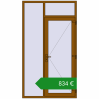 Ціноутворення Вхідні двері 1400x2500 мм REHAU Euro-Design 60 GOLDEN OAK ззовні. Ціна: €834.13