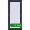 Ціноутворення Вхідні двері 1000x2100 мм REHAU Euro-Design 60 ANTHRACITE_GREY_STRUKTURAL ззовні. Ціна: ₴26,856.19