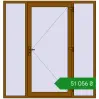 Ціноутворення Вхідні двері 2000x2100 мм REHAU Brillant-Design GOLDEN OAK з двох сторін. Ціна: ₴51,055.57