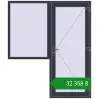 Ціноутворення Вхідні двері 1800x2100 мм REHAU Euro-Design 60 ANTHRACITE_GREY_STRUKTURAL з двох сторін. Ціна: ₴32,358.38