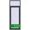 Ціноутворення Вхідні двері 900x2400 мм REHAU Euro-Design 60 ANTHRACITE_GREY_STRUKTURAL з двох сторін. Ціна: ₴25,858.61