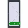 Ціноутворення Вхідні двері 960x2050 мм REHAU Euro-Design 60 ANTHRACITE_GREY_STRUKTURAL з двох сторін. Ціна: ₴24,731.90
