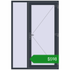Ціноутворення Вхідні двері 1420x2050 мм REHAU Euro-Design 60 ANTHRACITE_GREY_STRUKTURAL з двох сторін. Ціна: $598.02