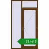 Ціноутворення Вхідні двері 1400x2500 мм REHAU Euro-Design 60 WALNUT ззовні. Ціна: ₴32,460.56