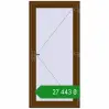 Ціноутворення Вхідні двері 950x2000 мм REHAU Euro-Design 60 WALNUT з двох сторін. Ціна: ₴27,442.61