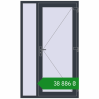 Ціноутворення Вхідні двері 1200x2000 мм REHAU Brillant-Design ANTHRACITE_GREY_STRUKTURAL з двох сторін. Ціна: ₴38,885.71