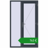 Ціноутворення Вхідні двері 1200x2000 мм REHAU Euro-Design 60 ANTHRACITE_GREY_STRUKTURAL з двох сторін. Ціна: €762.82