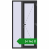 Ціноутворення Вхідні двері 1100x2100 мм REHAU Brillant-Design ANTHRACITE_GREY_GLATT з двох сторін. Ціна: ₴34,965.75