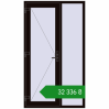 Ціноутворення Entrance doors 1200x2100 mm REHAU Euro-Design 60 BLACK_BROWN two-sided. Ціна: ₴32,336.28