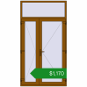 Ціноутворення Вхідні двері 1400x2600 мм REHAU Euro-Design 60 GOLDEN OAK з двох сторін. Ціна: $1,169.96