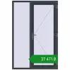 Ціноутворення Вхідні двері 1400x2100 мм REHAU Brillant-Design ANTHRACITE_GREY_STRUKTURAL з двох сторін. Ціна: ₴37,471.19