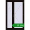 Ціноутворення Вхідні двері 1400x2200 мм REHAU SYNEGO BLACK_BROWN з двох сторін. Ціна: ₴72,129.18