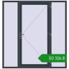 Ціноутворення Вхідні двері 2000x2100 мм REHAU Brillant-Design ANTHRACITE_GREY_STRUKTURAL з двох сторін. Ціна: ₴50,326.11