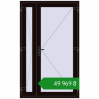 Ціноутворення Вхідні двері 1250x2050 мм REHAU Brillant-Design BLACK_BROWN з двох сторін. Ціна: ₴49,968.74