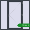 Ціноутворення Вхідні двері 2000x2000 мм REHAU SYNEGO ANTHRACITE_GREY_STRUKTURAL з двох сторін. Ціна: ₴59,888.00