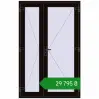 Ціноутворення Внутрішні двері 1300x2050 мм REHAU Т94/60 BLACK_BROWN з двох сторін. Ціна: ₴29,794.61