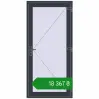 Ціноутворення Внутрішні двері 972x2050 мм REHAU Z74/60 ANTHRACITE_GREY_STRUKTURAL з двох сторін. Ціна: ₴18,367.26