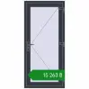 Ціноутворення Внутрішні двері 850x1830 мм REHAU Т94/60 ANTHRACITE_GREY_STRUKTURAL з двох сторін. Ціна: ₴15,263.29