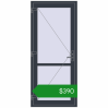 Ціноутворення Внутрішні двері 900x2050 мм REHAU Т94/60 ANTHRACITE_GREY_STRUKTURAL з двох сторін. Ціна: $390.13