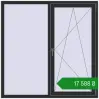 Ціноутворення Вікна 1500x1500 мм Altest Pony 375 RAL 9017 Traffic black з двох сторін. Ціна: ₴17,588.22