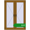 Ціноутворення Вікна 1050x1450 мм REHAU Euro 70 LIGHT_OAK з двох сторін. Ціна: $330.75