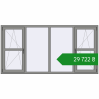 Ціноутворення Вікна 2400x1200 мм Altest Pony 375 RAL 9007 Grey aluminium з двох сторін. Ціна: ₴29,722.44